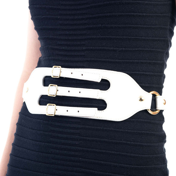 JO NO FUI WHITE CLASSIC BELT | WOMENS - Picture 2 of 4